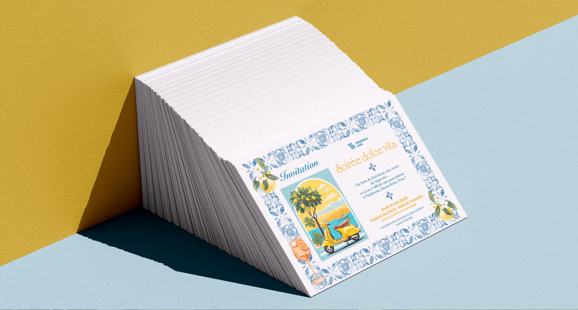 Carte d'invitation Dolce Vita