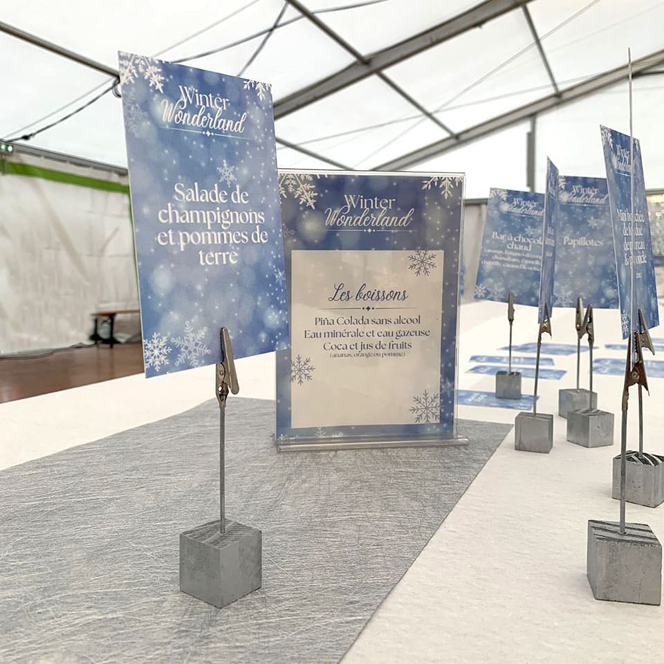 Menus Winter Wonderland